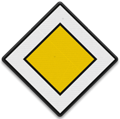 Verkeersbord B1: Voorrangsweg