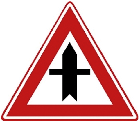 Verkeersbord B3: Voorrangskruispunt